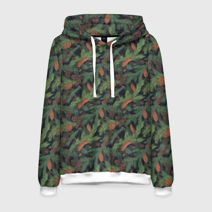 Мужская толстовка 3D Ёлка фото