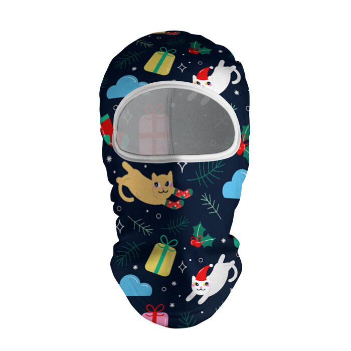 Балаклава 3D Новогодние Кисы в Носочках! фото