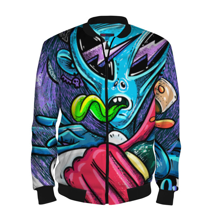 Мужской бомбер 3D Пришелец фото