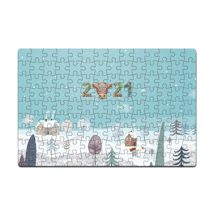 Пазл магнитный 126 элементов Год быка 2021 фото