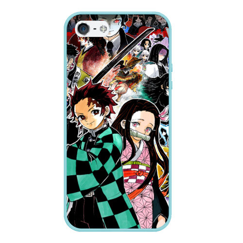 Чехол для iPhone 5/5S матовый Клинок рассекающий демонов фото