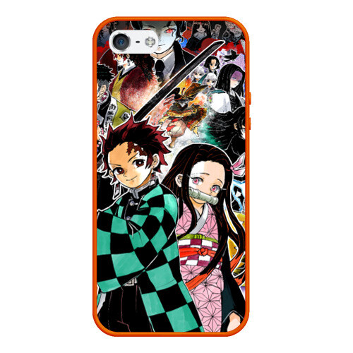 Чехол для iPhone 5/5S матовый Клинок рассекающий демонов фото