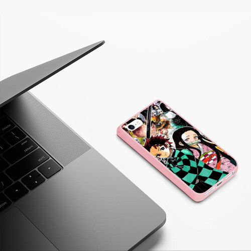 Чехол для iPhone 5/5S матовый Клинок рассекающий демонов фото