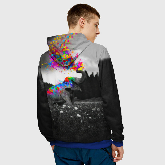 Мужская толстовка 3D Слон фото