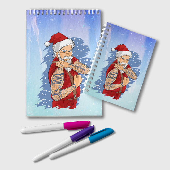 Блокнот Санта силач фото