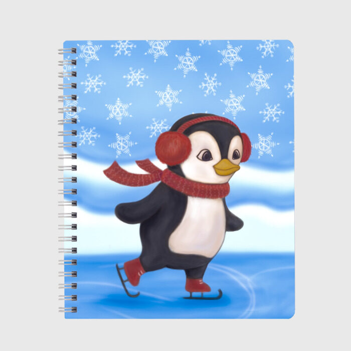 Тетрадь Пингвинчик на коньках фото