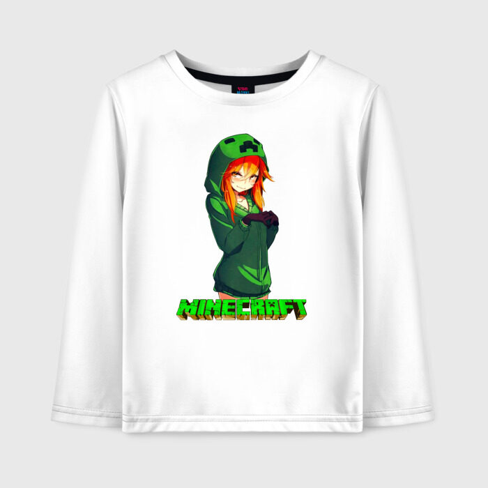 Детский лонгслив хлопок Minecraft фото