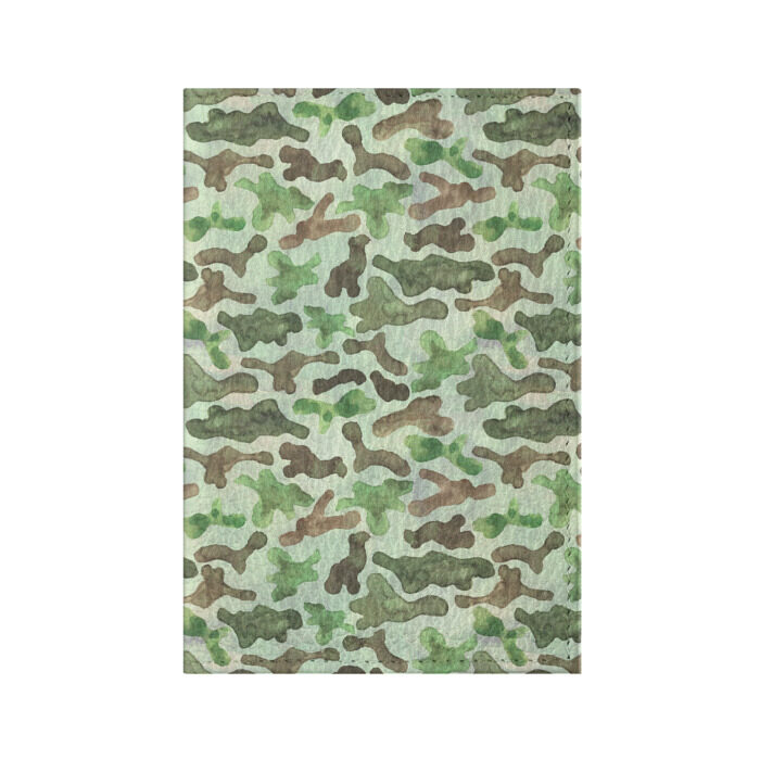 Обложка для паспорта матовая кожа Весенний камуфляж фото