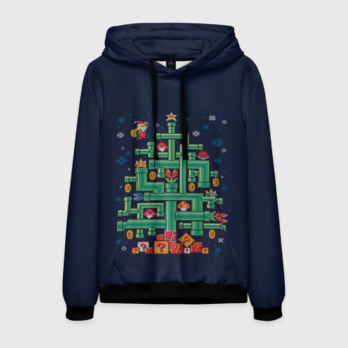 Мужская толстовка 3D NEW YEAR MARIO фото