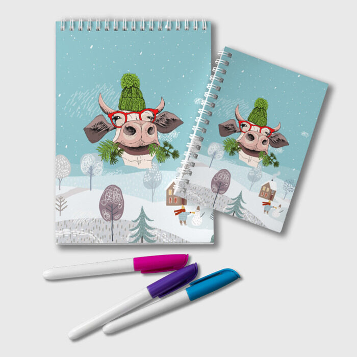 Блокнот Довольная корова фото