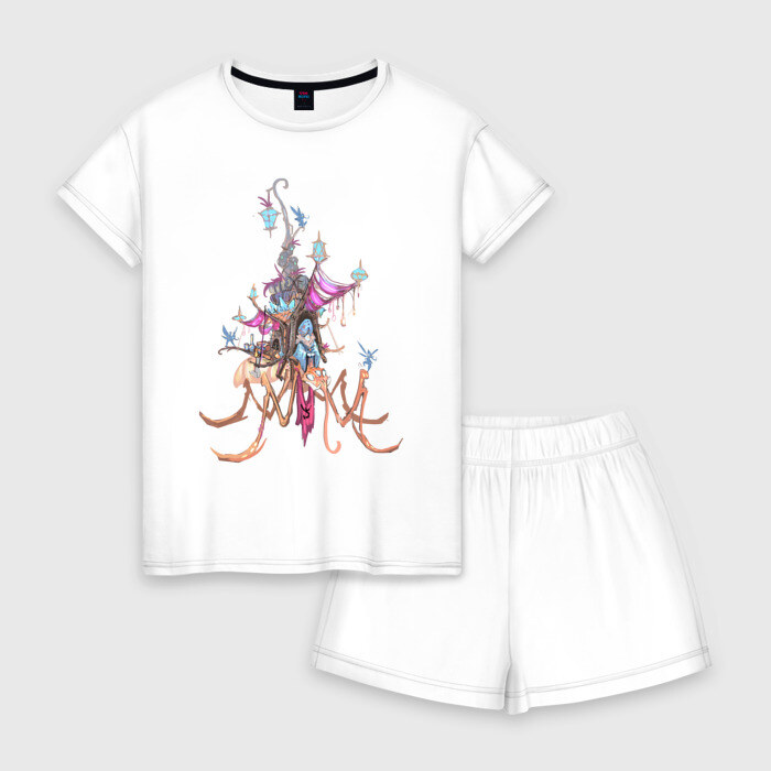 Женская пижама с шортиками хлопок Насекомое-торговец фото