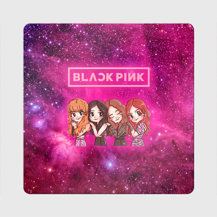 Магнит виниловый Квадрат Black Pink фото