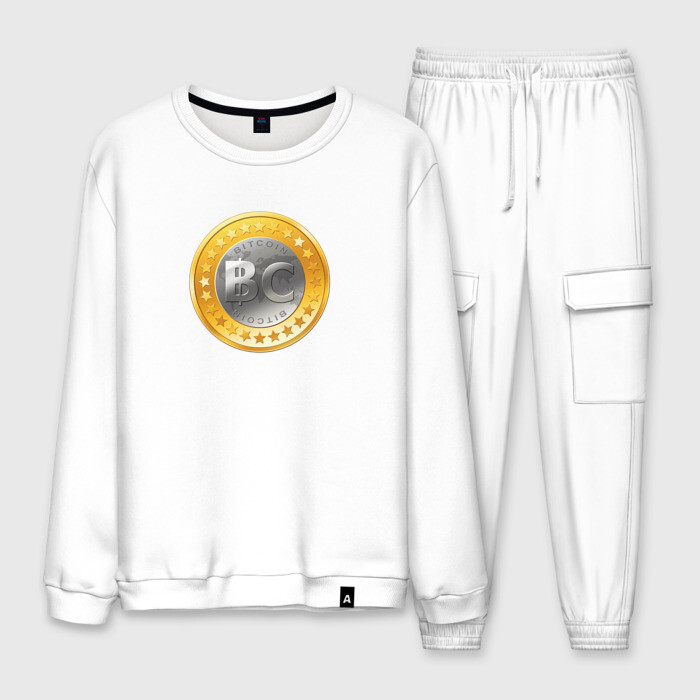 Мужской костюм хлопок BITCOIN фото