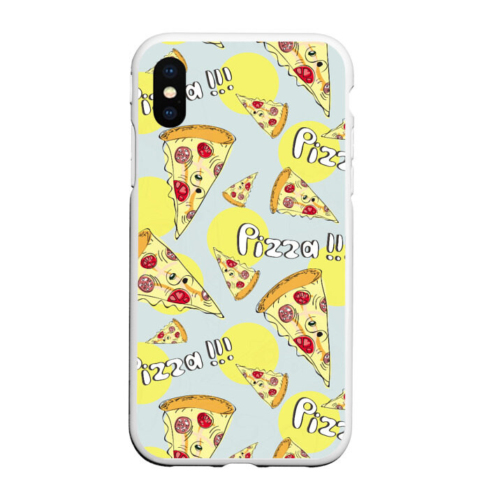 Чехол для iPhone XS Max матовый Узор Куски пиццы фото