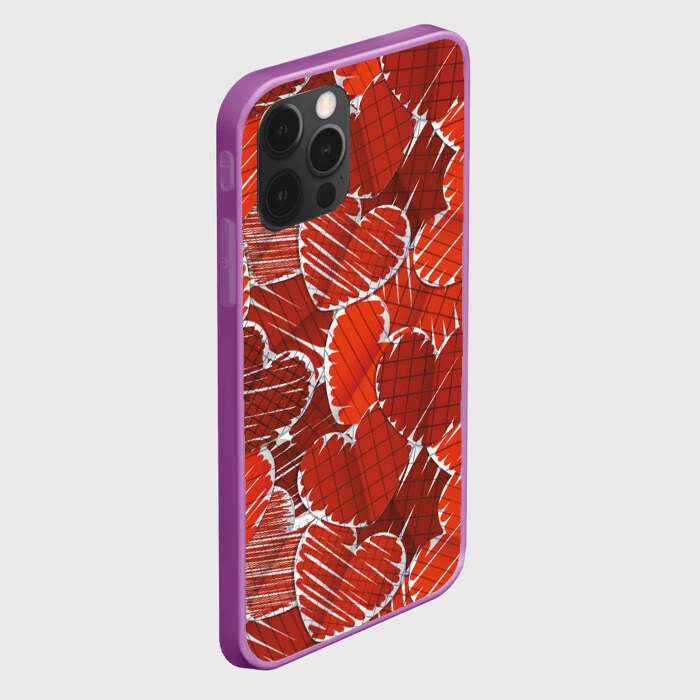 Чехол для iPhone 12 Pro Max HEARTS фото