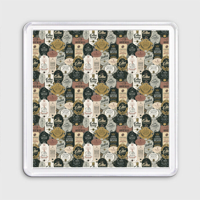 Магнит 55*55 Кофе фото