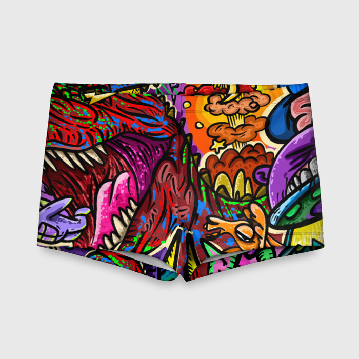 Детские купальные плавки 3D Динозавр фото