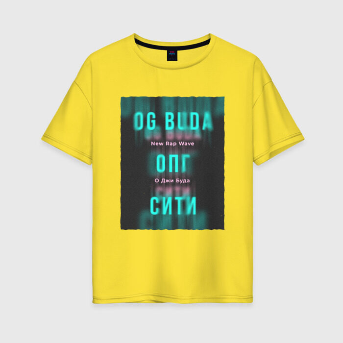 Женская футболка хлопок Oversize ОПГ Сити OG Buda фото