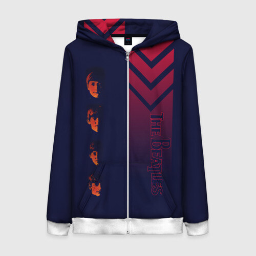 Женская толстовка 3D на молнии The Beatles фото