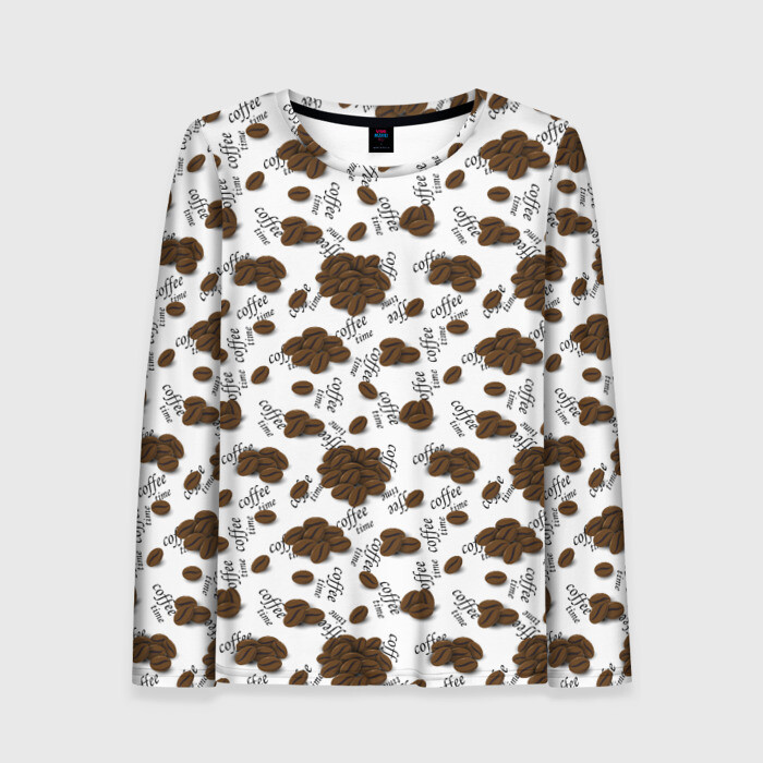 Женский лонгслив 3D Coffee Time фото