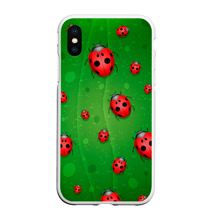 Чехол для iPhone XS Max матовый БОЖЬИ КОРОВКИ фото