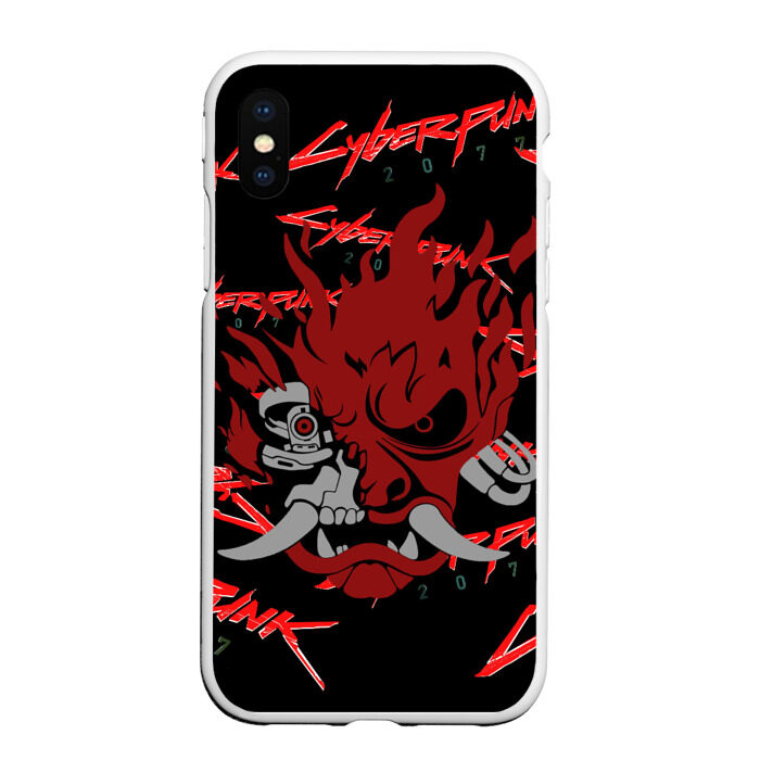 Чехол для iPhone XS Max матовый Cyberpunk2077 red samurai фото