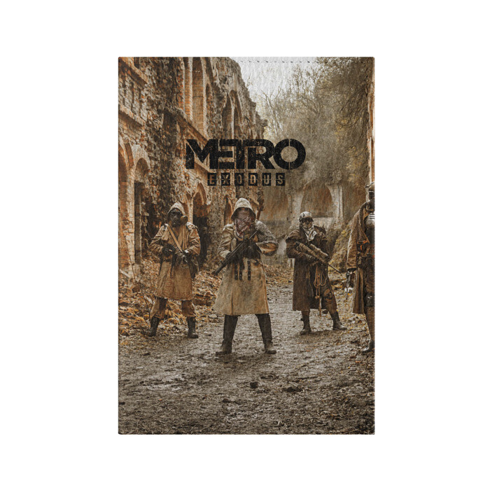 Обложка для паспорта матовая кожа Metro Exodus фото
