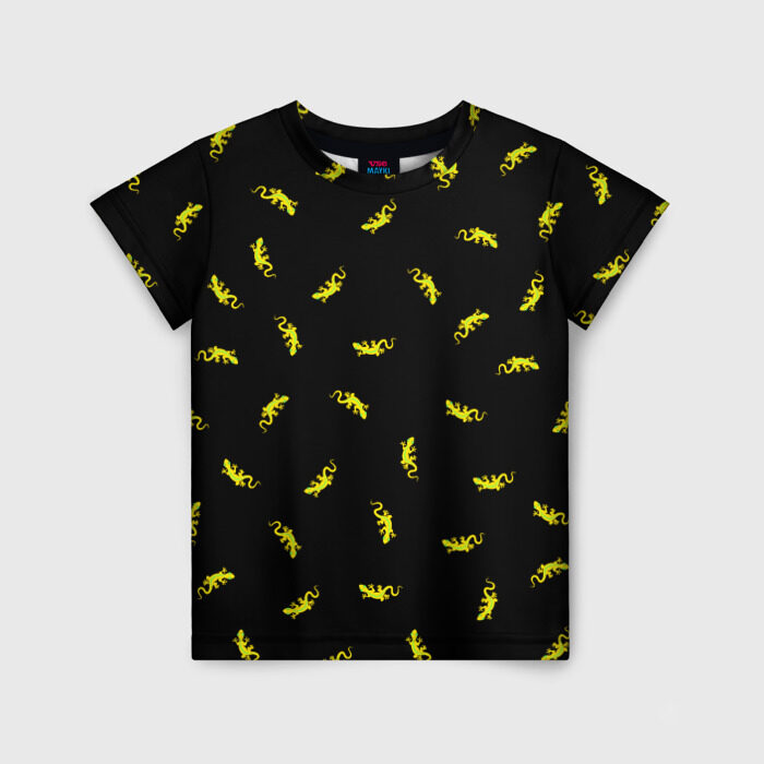 Детская футболка 3D Ящерки фото