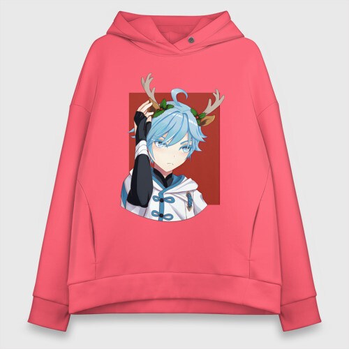 Женское худи Oversize хлопок Олень Чун Юнь фото