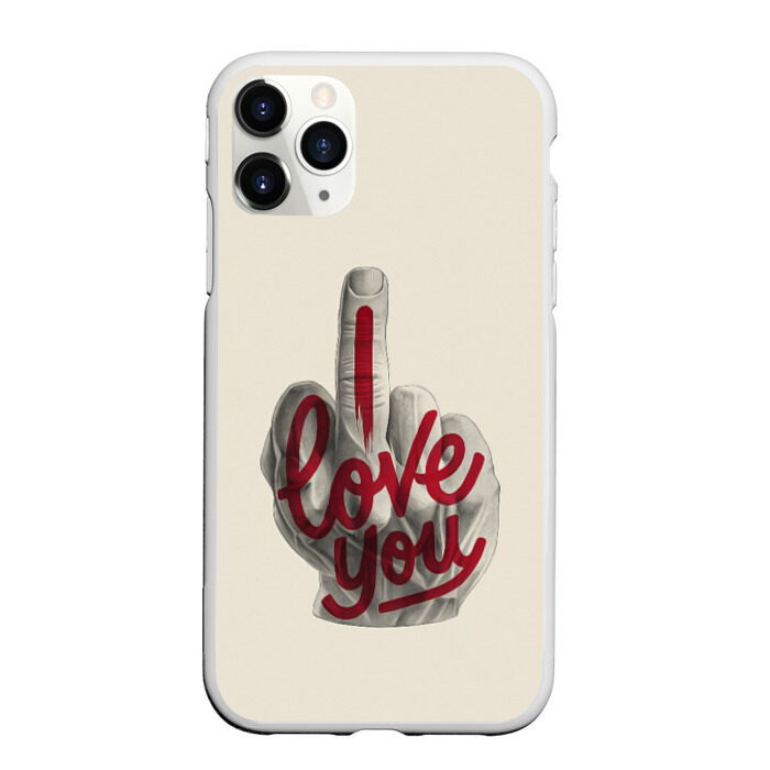 Чехол для iPhone 11 Pro матовый I love you фото