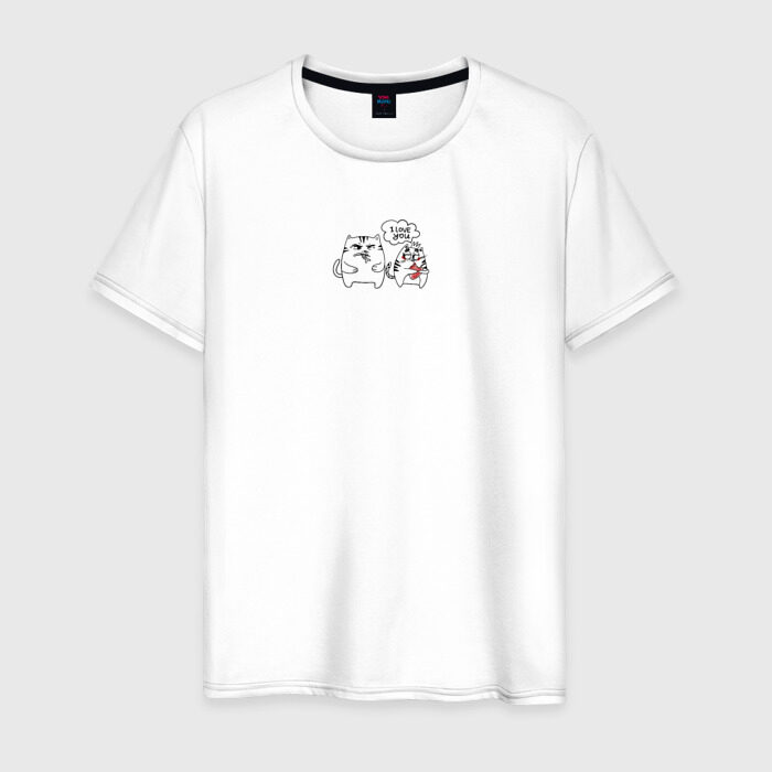 Мужская футболка хлопок I love you. I love you too. фото