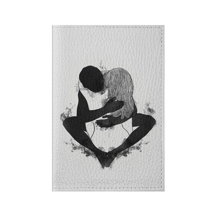 Обложка для паспорта матовая кожа Love You фото