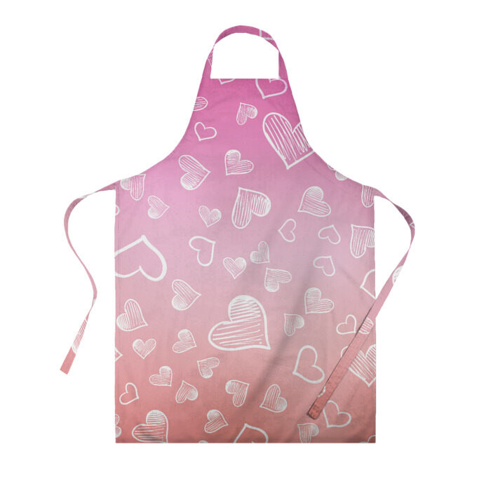 Фартук 3D Сердечки фото