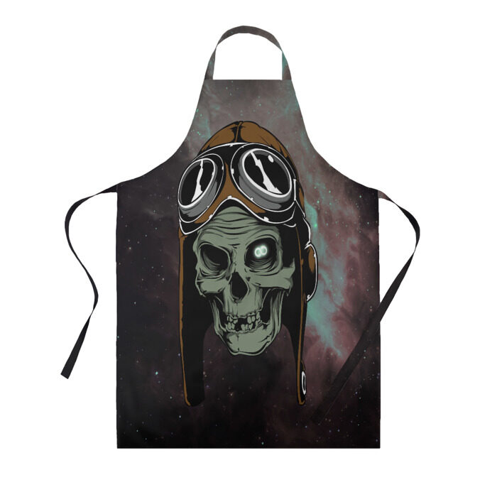 Фартук 3D Череп в космосе фото