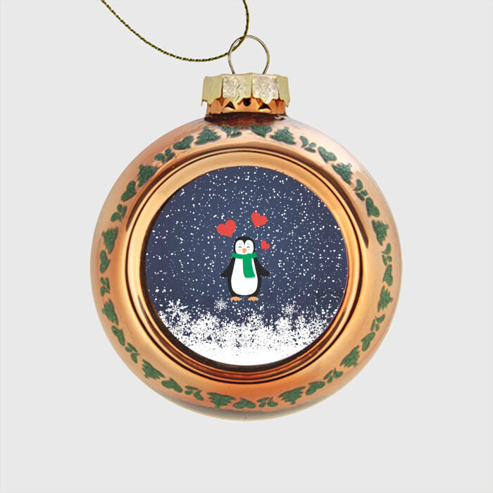 Стеклянный ёлочный шар Любовь фото