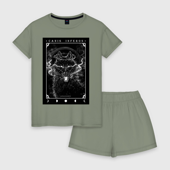 Женская пижама с шортиками хлопок Canis Inferos фото