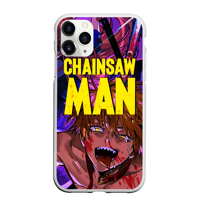 Чехол для iPhone 11 Pro матовый Человек Бензопила фото