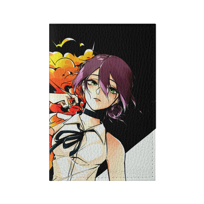 Обложка для паспорта матовая кожа Человек Бензопила фото