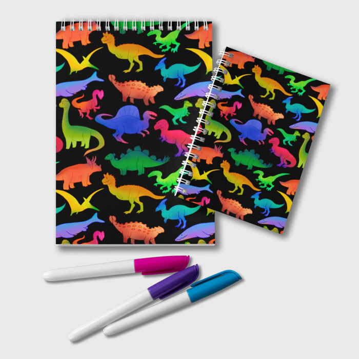 Блокнот Яркие динозавры фото