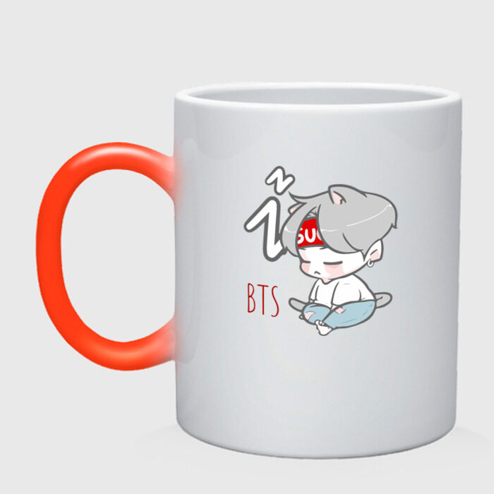 Кружка хамелеон BTS sleep фото