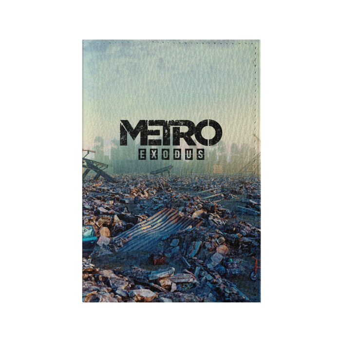 Обложка для паспорта матовая кожа Metro Exodus фото