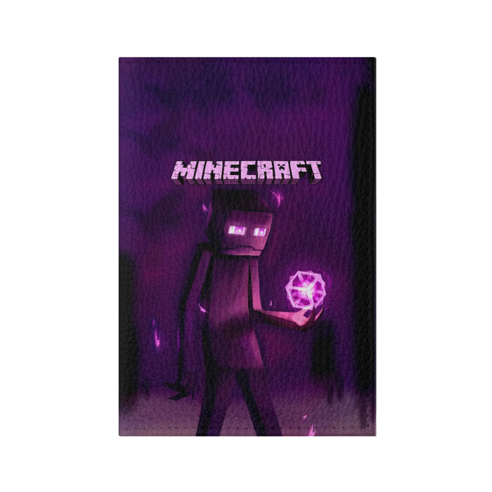 Обложка для паспорта матовая кожа Minecraft Слендермен фото
