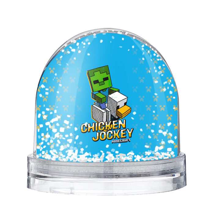 Снежный шар Minecraft CHICKEN JOCKEY фото