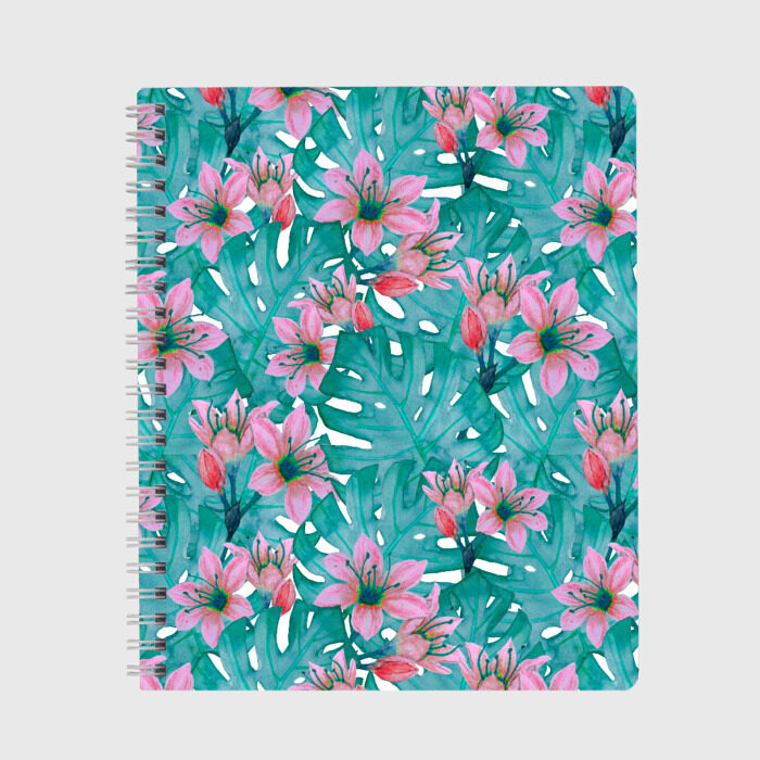 Тетрадь Листья мостеры и цветы фото