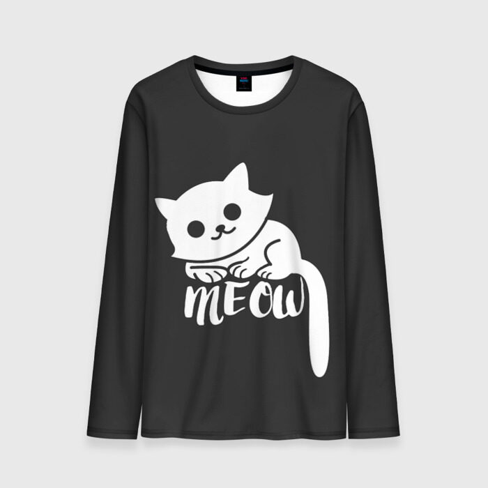 Мужской лонгслив 3D Meow фото