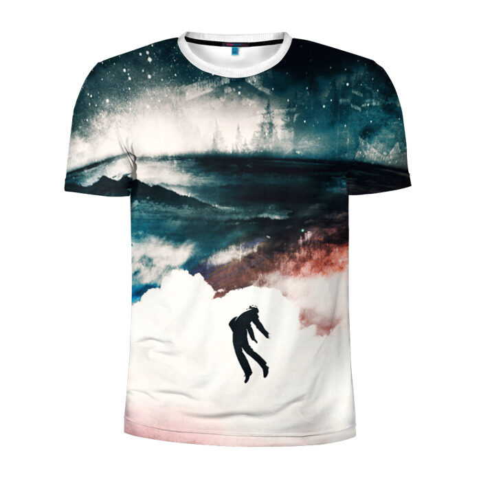 Мужская футболка 3D спортивная КОСМОС фото