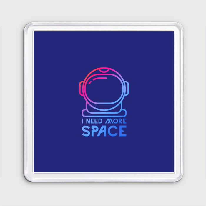 Магнит 55*55 Космонавт фото