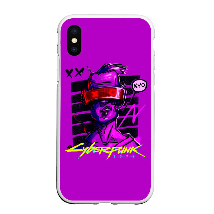 Чехол для iPhone XS Max матовый Cyberpunk 2077 фото