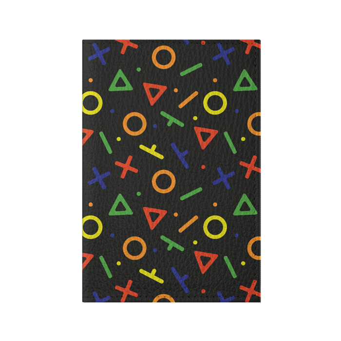 Обложка для паспорта матовая кожа Геймерский узор - Аркада фото