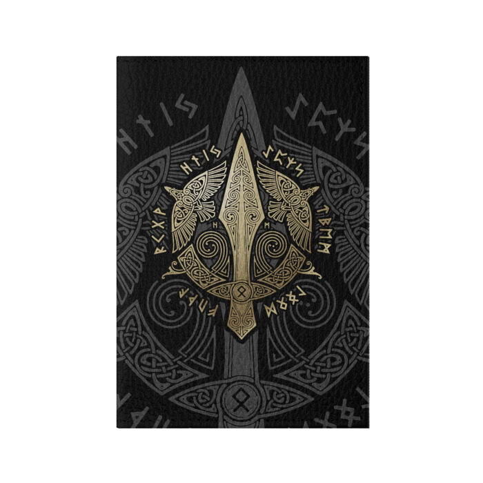 Обложка для паспорта матовая кожа Кельтские ястребы фото